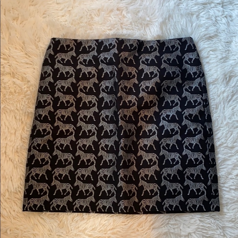 ADORABLE JCrew Zebra Skirt, Size 0